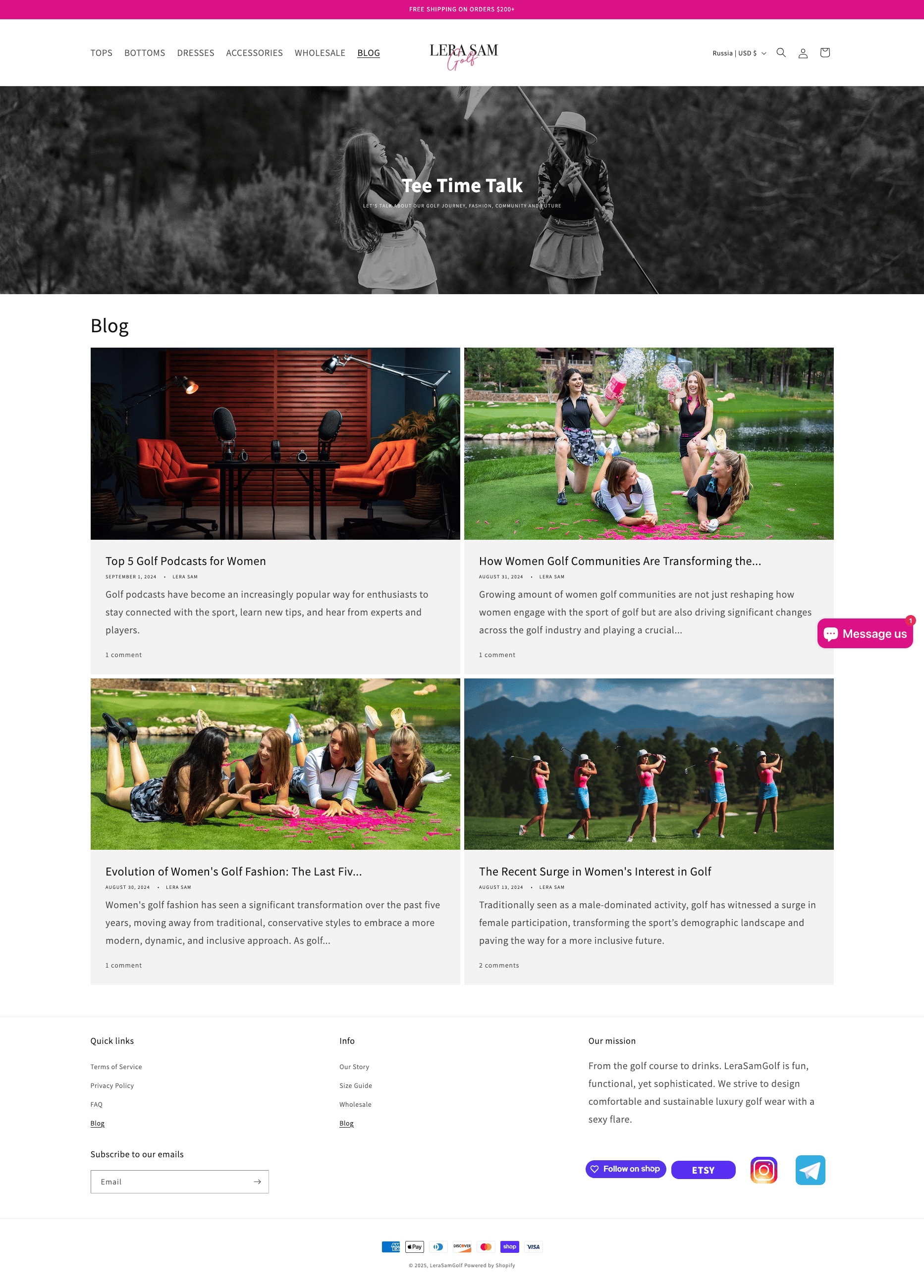 lerasamgolf - разработка на платформе Shopify 4